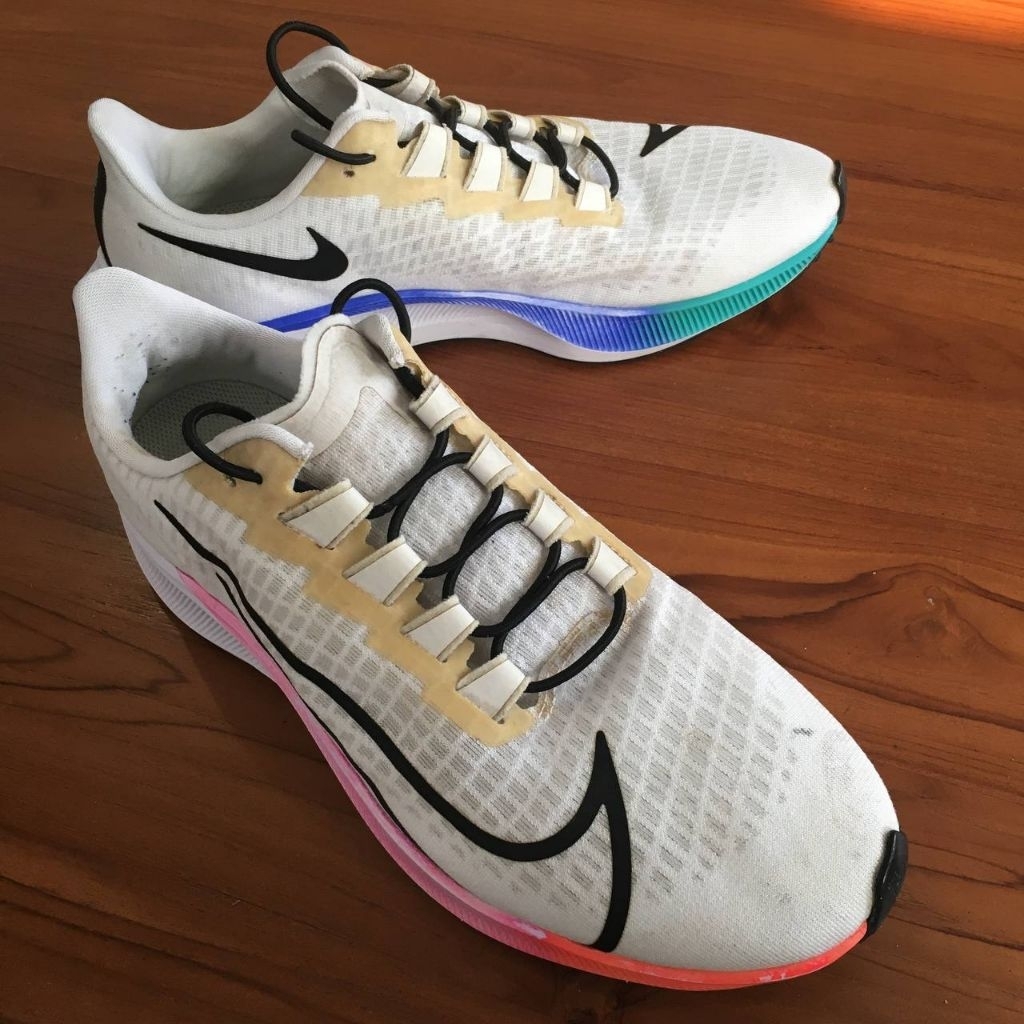 PRELOVED Sepatu Pria NIKE PEGASUS 37 Men Running Shoes Olahraga Jalan Lari #White Size US 8.5 EUR 42