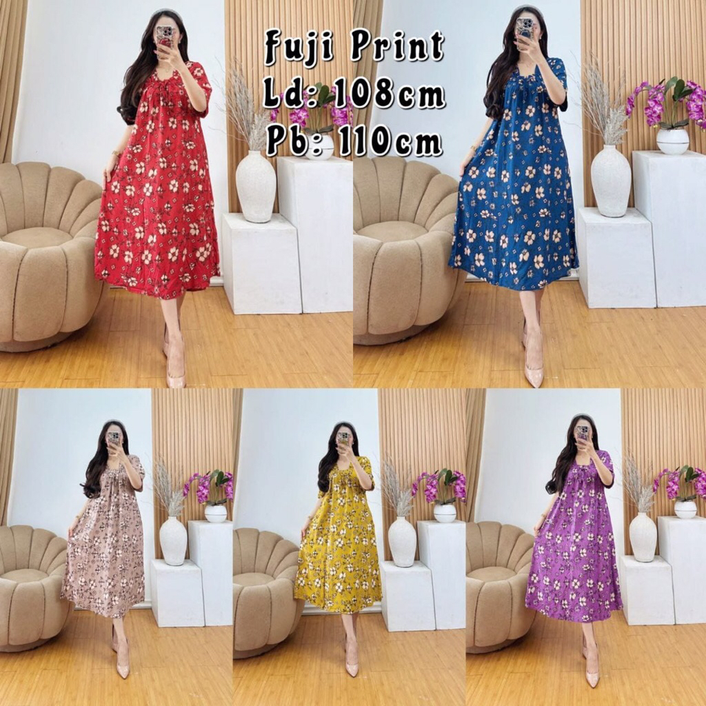 daster fuji jumbo ld108 pb110 motif bunga batik asli pekalongan