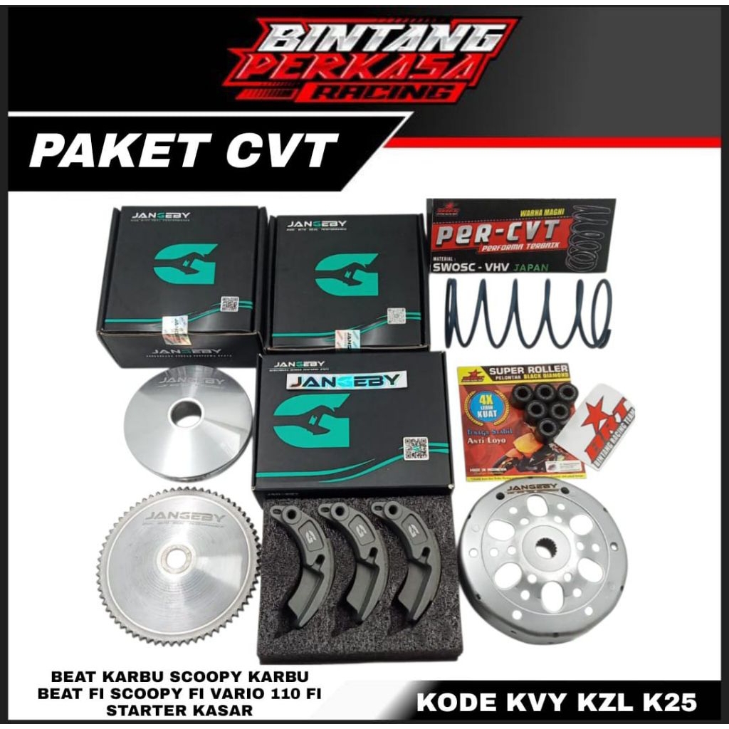 PAKET KIRIAN JANGEBY CVT BEAT KARBU SCOOPY KARBU BEAT FI SCOOPY FI VARIO 110 STARTER KASAR KODE KZL 