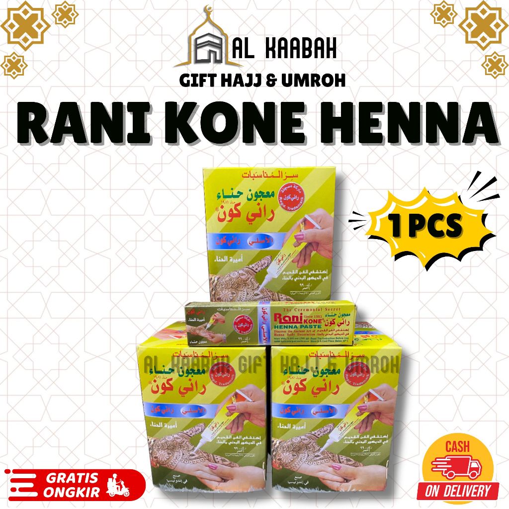 RANI KONE HENNA 1 PCS RANI BESAR UK 30 GRAM HENNA KUKU RANI KEMERAHAN REDDISH HENNA PASTE INDIA I PA
