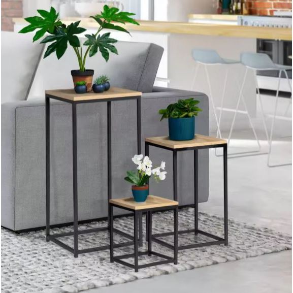 stand pot bunga besi aestetik tinggi 100cm