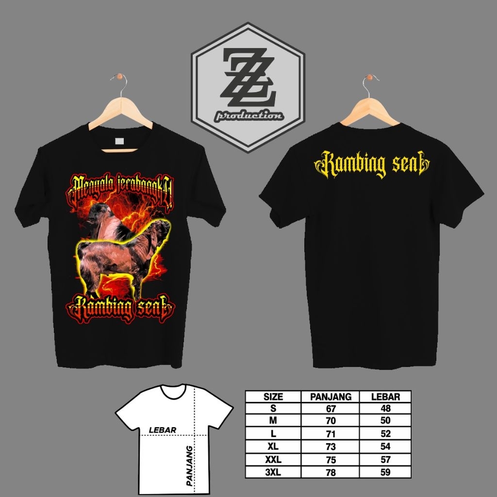 Kaos Menyala Jerabangku Cotton Combed 24s Plastisol Ink