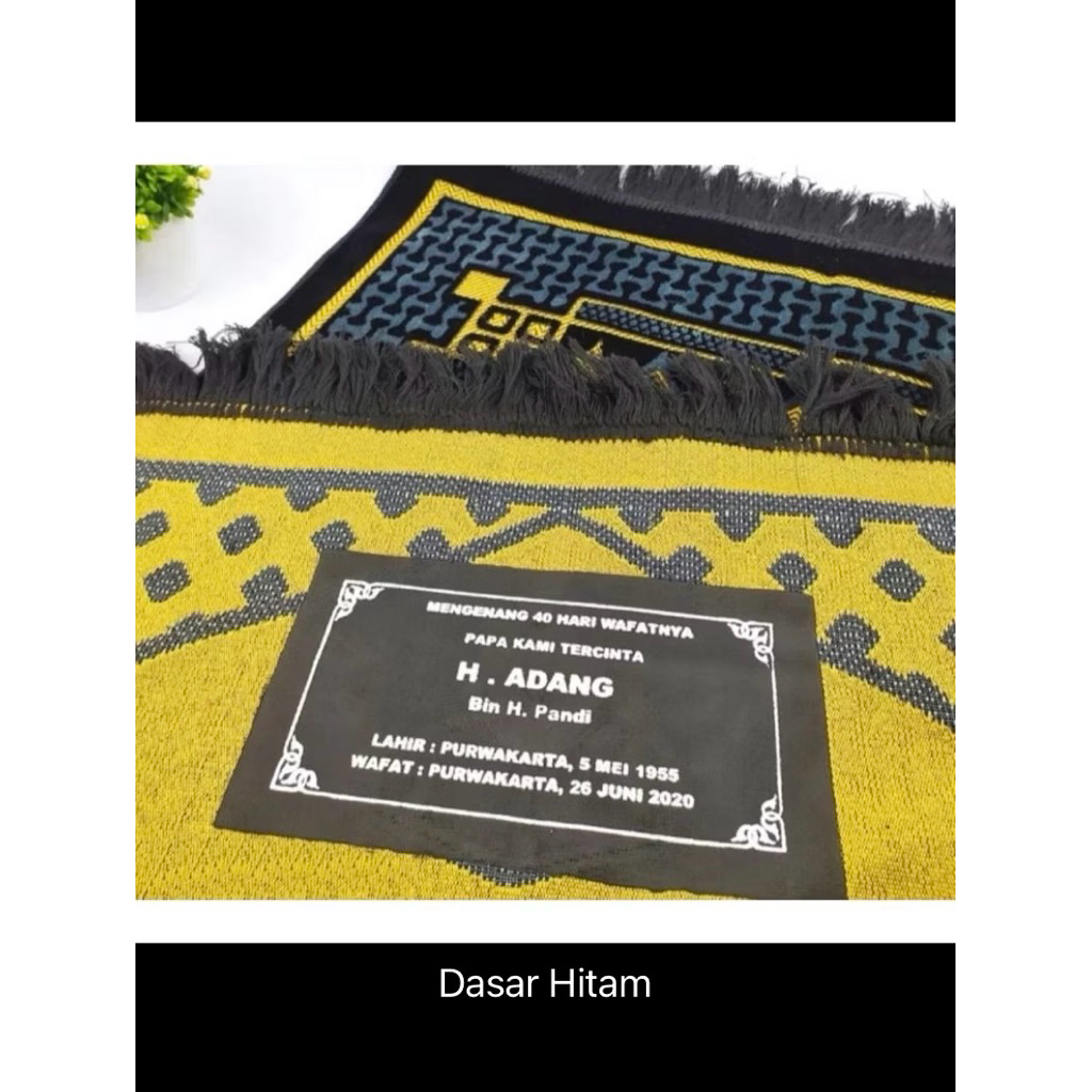 jasa sablon sajadah untuk souvenir, 40 harian dan bingkisan