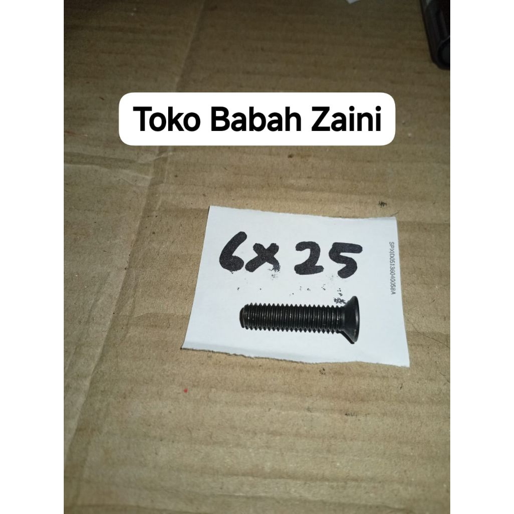 Baut Ulir Kepala Bor Drat Balik Bor 6×25 (13mm)