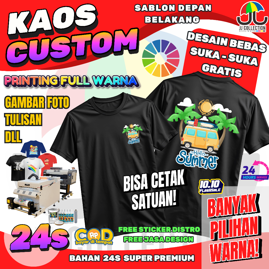 KAOS SABLON PRINTING CUSTOM TERIMA SATUAN DESIGN SUKA SUKA GRATIS KAOS CUSTOM FOTO TULISAN COUPLE KE