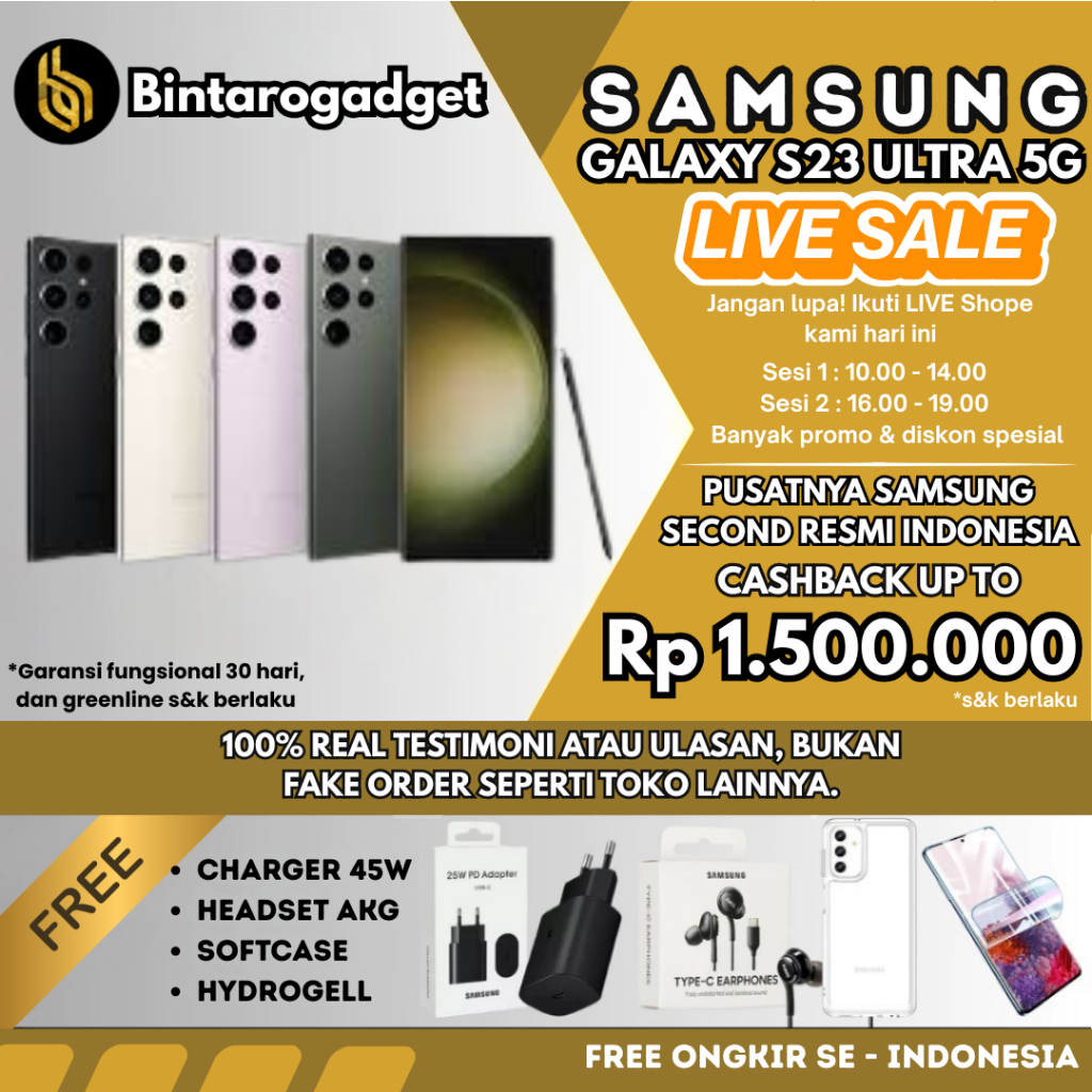 SEIN | Samsung Galaxy S23 ULTRA 5G | S23 PLUS | S23 | 1TB 512GB 256GB 128GB Second Fullset Original
