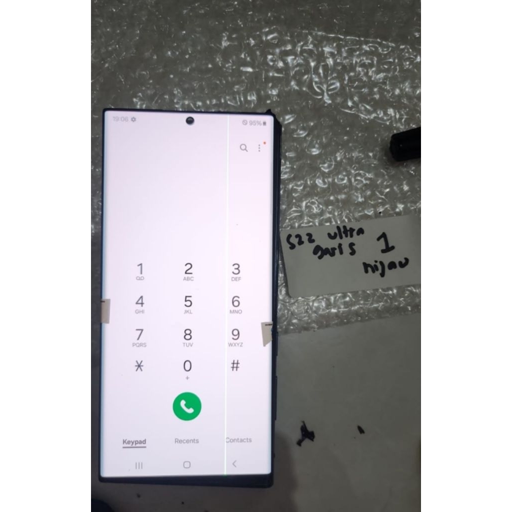 lcd ori s22 ultra copotan garis 1