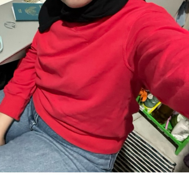 Uniqlo Red Sweatshirt