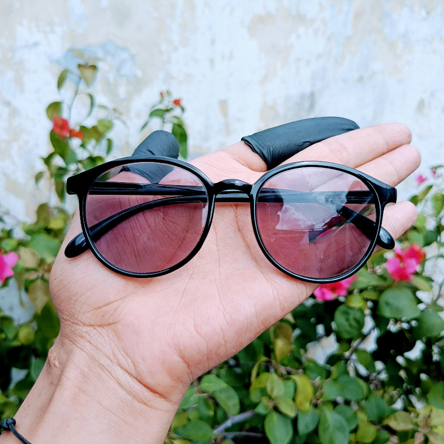 2 In 1 Kacamata lensa photocromic minus wanita pria kacamata bingkai Plastik komputer photocromic