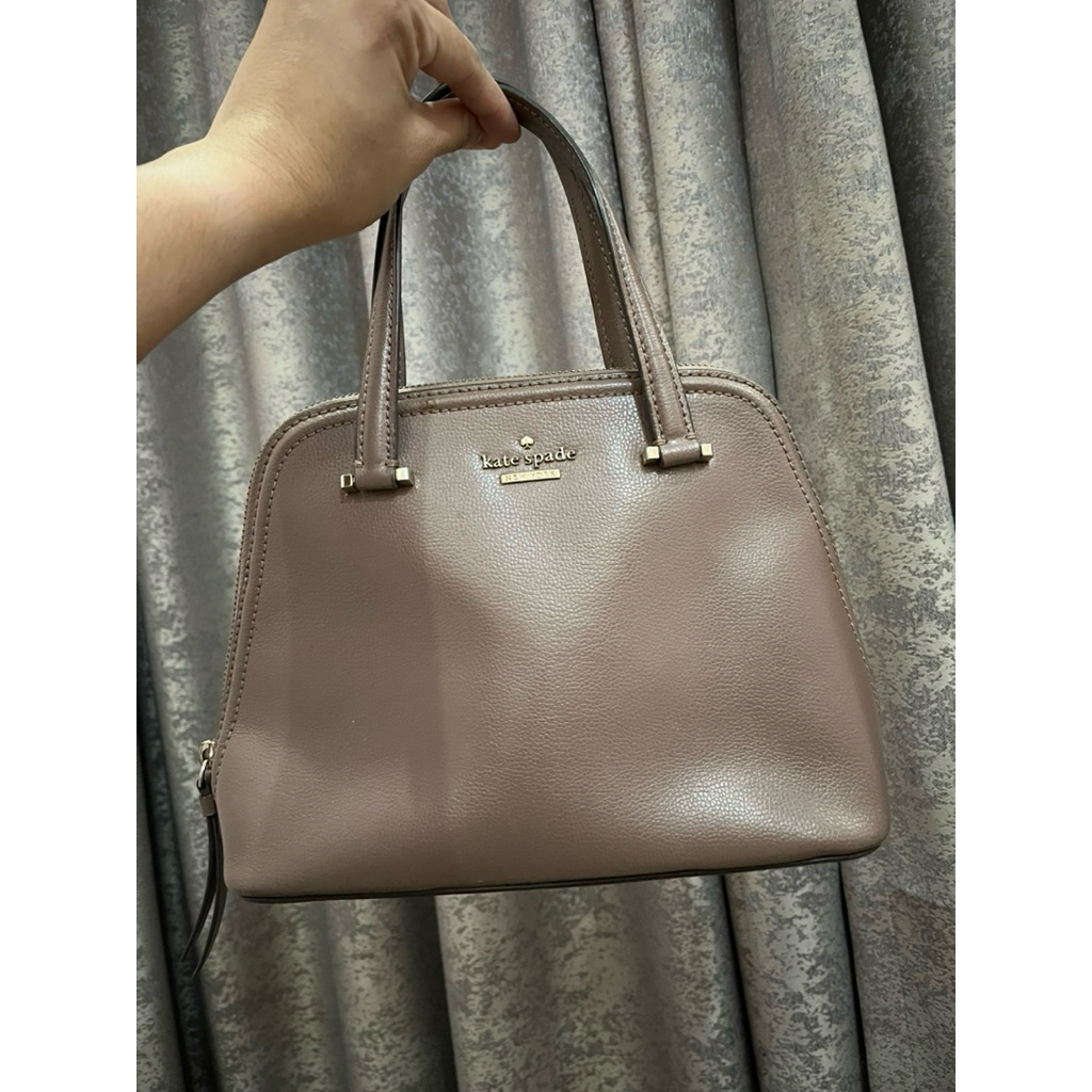 Preloved K***S**** Small Dome Satchel Soft Taupe