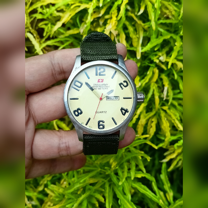 Swiss Army HCC-2370G Original Vintage Second | Jam Tangan Pria Military Watch