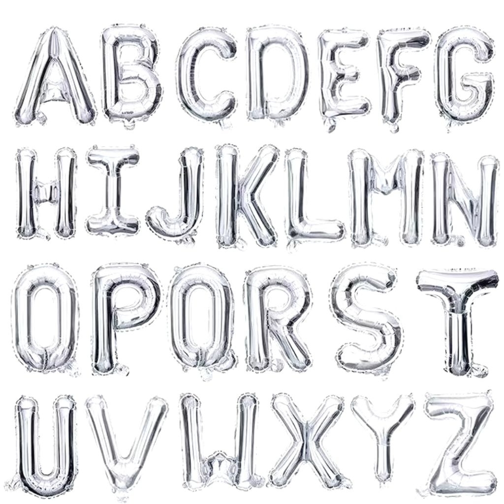 Cumlaudeparty | Balon Huruf Abjad A-Z | Balon Foil Huruf | Balon A-Z