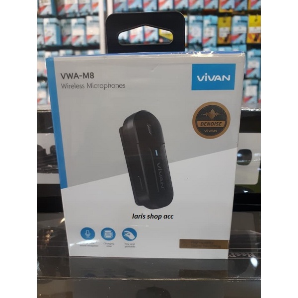 Vivan VWA-M8 Wireless Microphone Clip On Jepit Plug Type C Quality Sound Recording - VWA-M8C Type-C