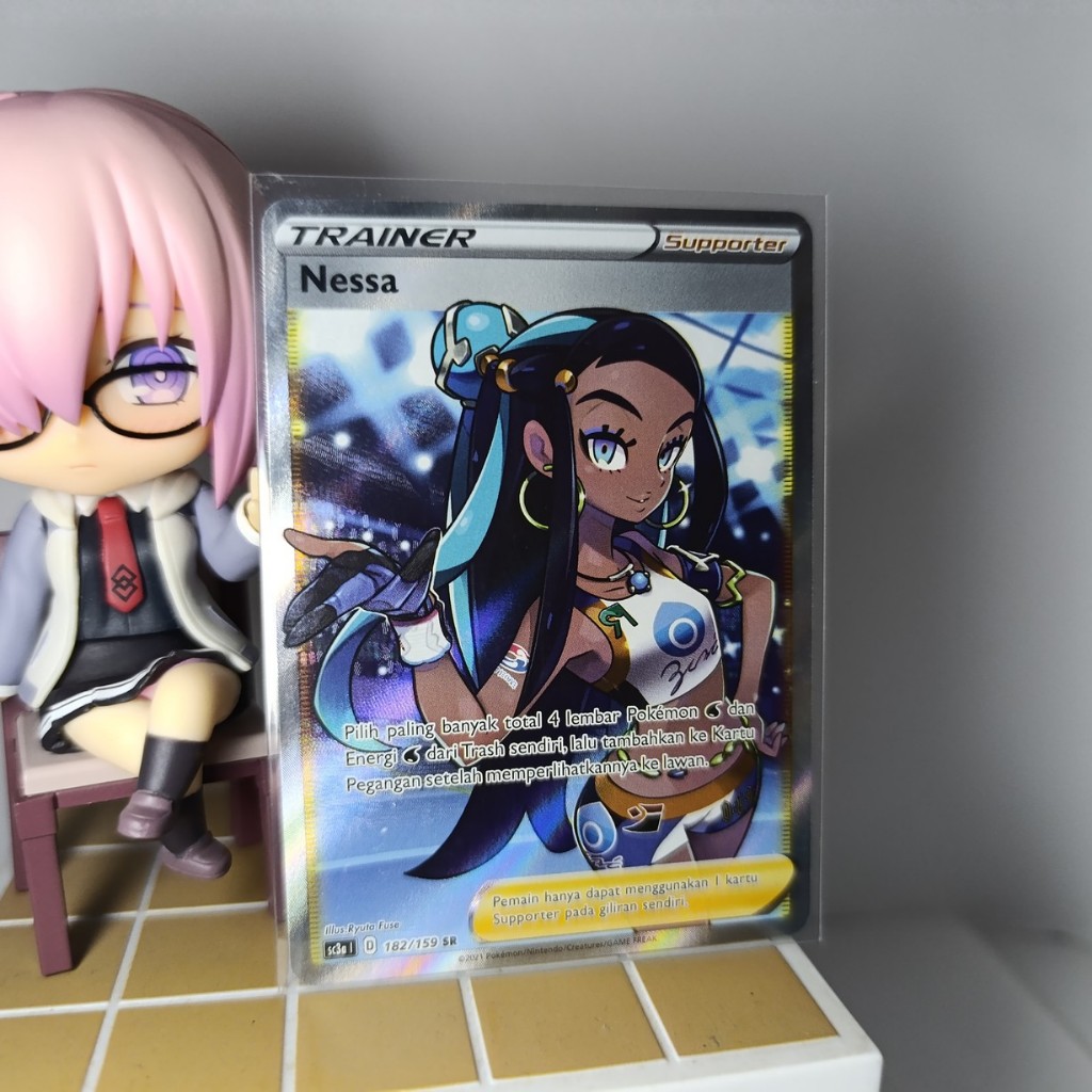 ORI Kartu Pokemon Nessa SR Indo D sc3a I 182/159 TCG Card Poke Trainer Supporter Indonesia Koleksi V