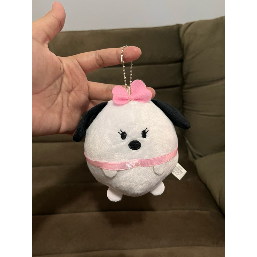 Gantungan kunci/tas boneka Belle Snoopy bulat original peanuts