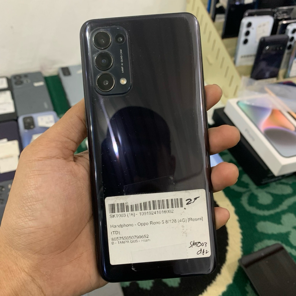 OPPO RENO 5 8/128 SHADOW NORMAL ORIGINAL | HP SECOND MURAH BERGARANSI