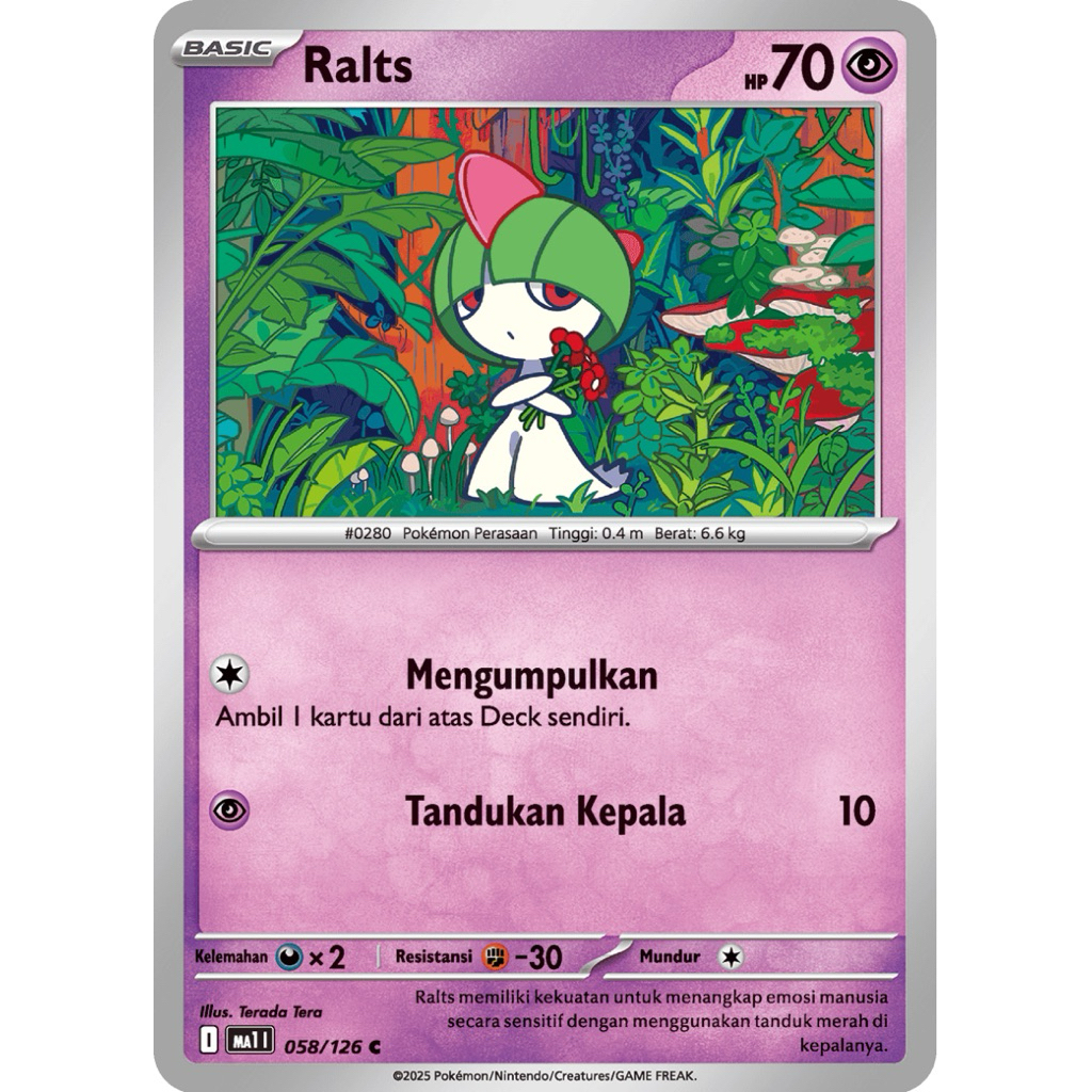 Ralts Evolusi Mega MA1 Pokemon TCG Indonesia