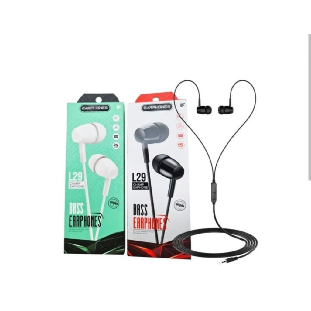 Earphone Handsfree Headset L29 with Mic Headset Stereo L29