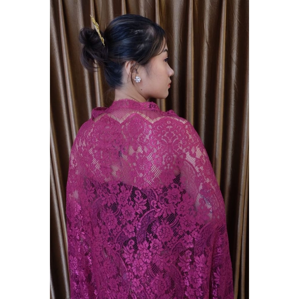 kain France metalik muat 2 kebaya