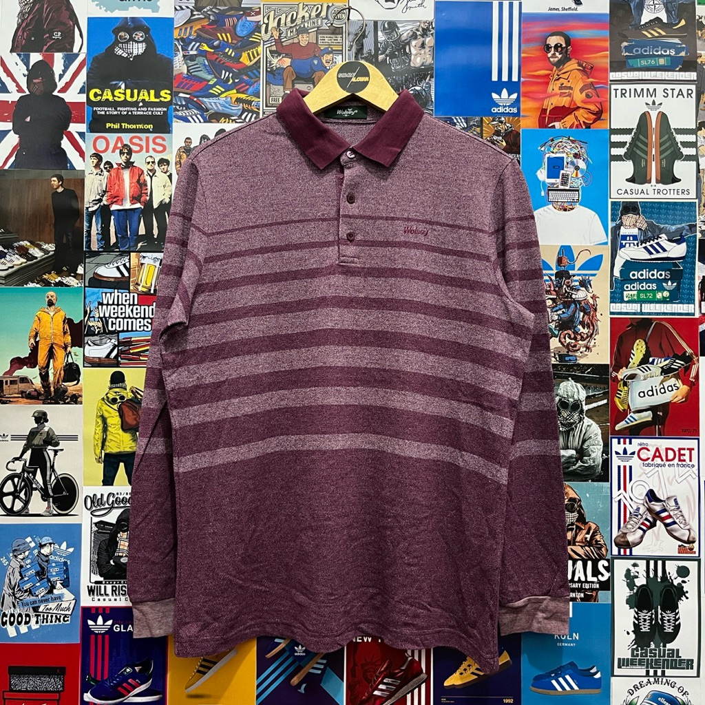 Long Sleeve / Polo Shirt / Rugby Shirt / Vintage / Second / WOLSEY