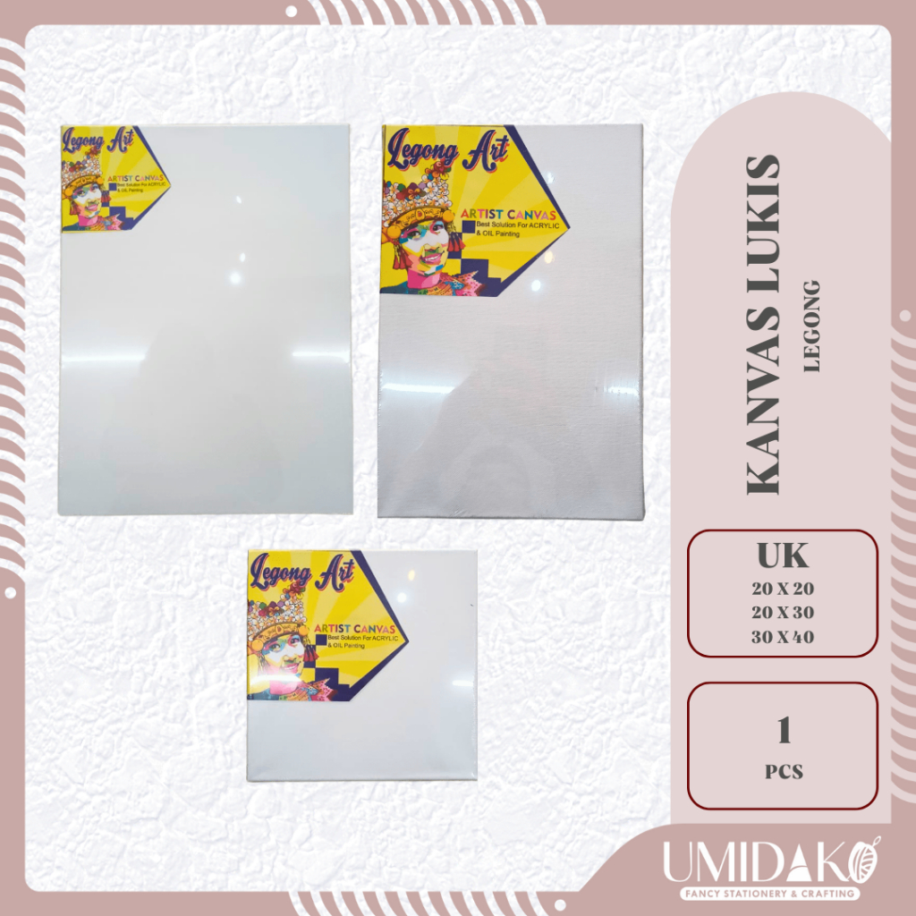 [UMIDAKO] KANVAS LUKIS | KANVAS LUKIS CAT MINYAK CAT AKRILIK UKURAN | KANVAS HALUS