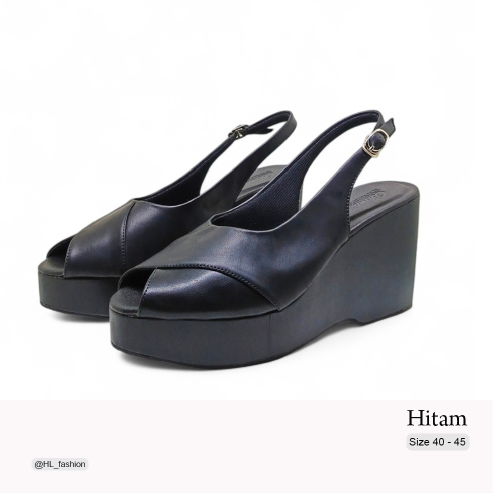 Wedges ukuran jumbo 40 -41-42-43-44-45 sandal wedges big size kondangan wanita Hak Tinggi 8cm