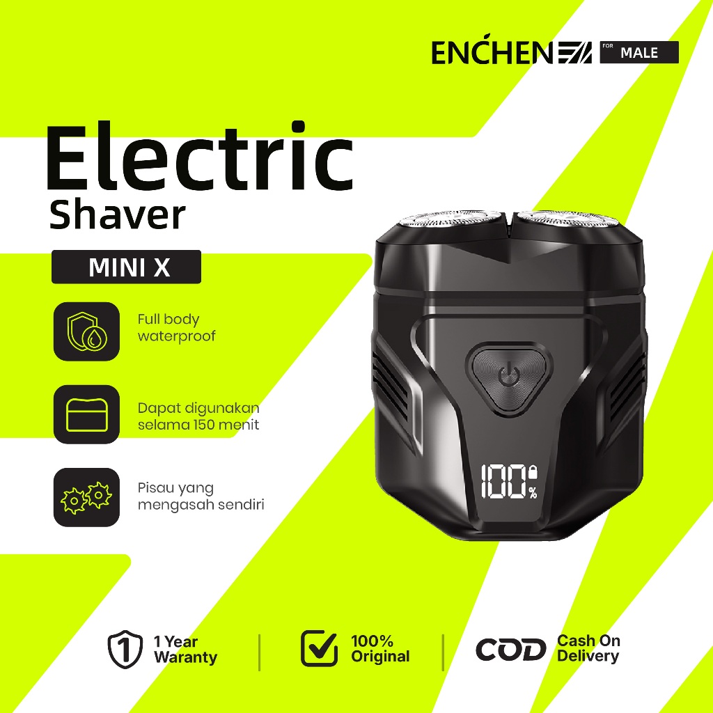 ENCHEN Mini X Shaver Alat Cukur Jenggot Elektrik Waterproof Alat Shaving Pencukur Kumis Wajah