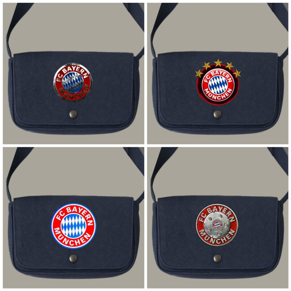 Tas selempang fc bayern munchen/Tas selempang jeans premium/Sling bag jeans/Tas bahu unisex/Tas casu