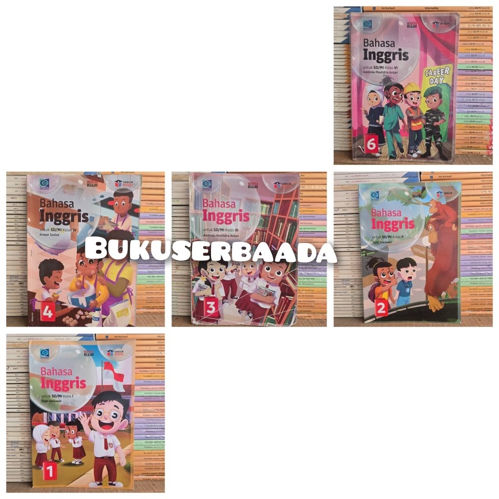 BUKU BEKAS GRAFINDO - BAHASA INGGRIS KELAS 1 2 3 4 5 6 SD KURIKULUM MERDEKA