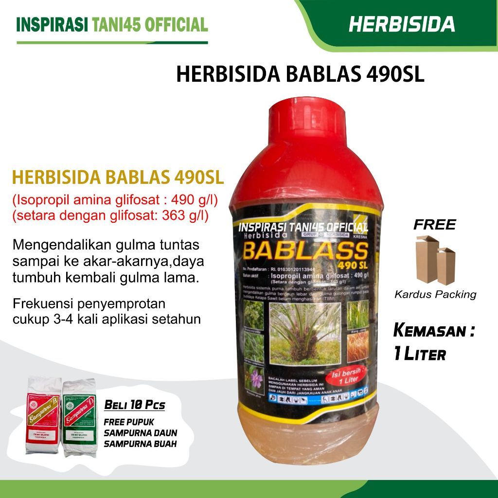 Bablas 1 iter/Bablas 1 liter Original/Bablas 1 liter Racun Rumput/Herbisida Bablas 490SL 1 liter