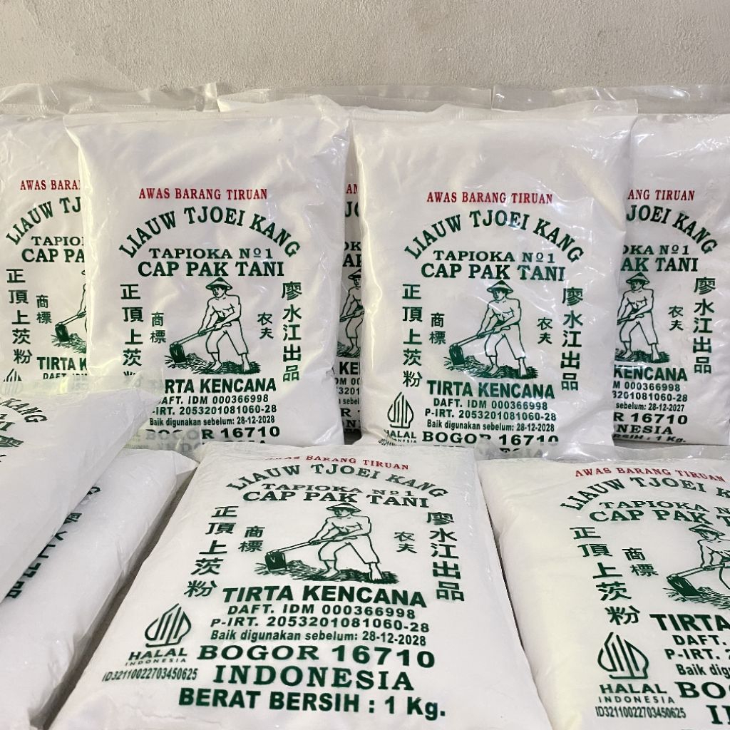 LIAUW TJOEI KANG tepung tapioka cap pak tani 1 kg | tepung tapioka tani