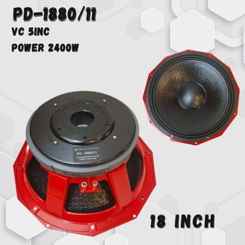 Speaker Componen PD 1880/11 Speaker 18inch coil 5"