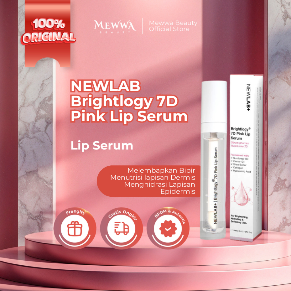 Mewwa Beauty 🩷 NEWLAB 7D Pink Lip Serum - Serum Pelembab Bibir Pink Alami Original BPOM