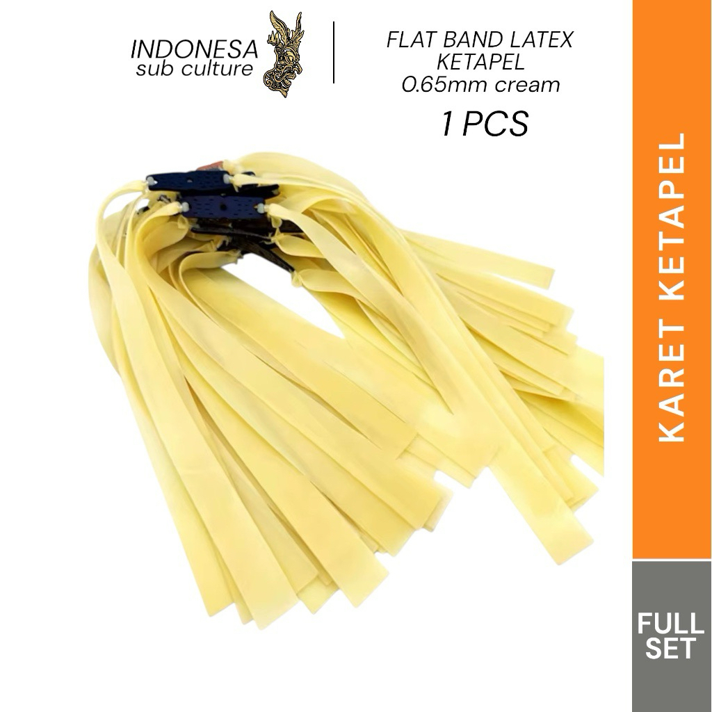 karet ketapel flat band 0.6mm cream precise / karet ketapel datar