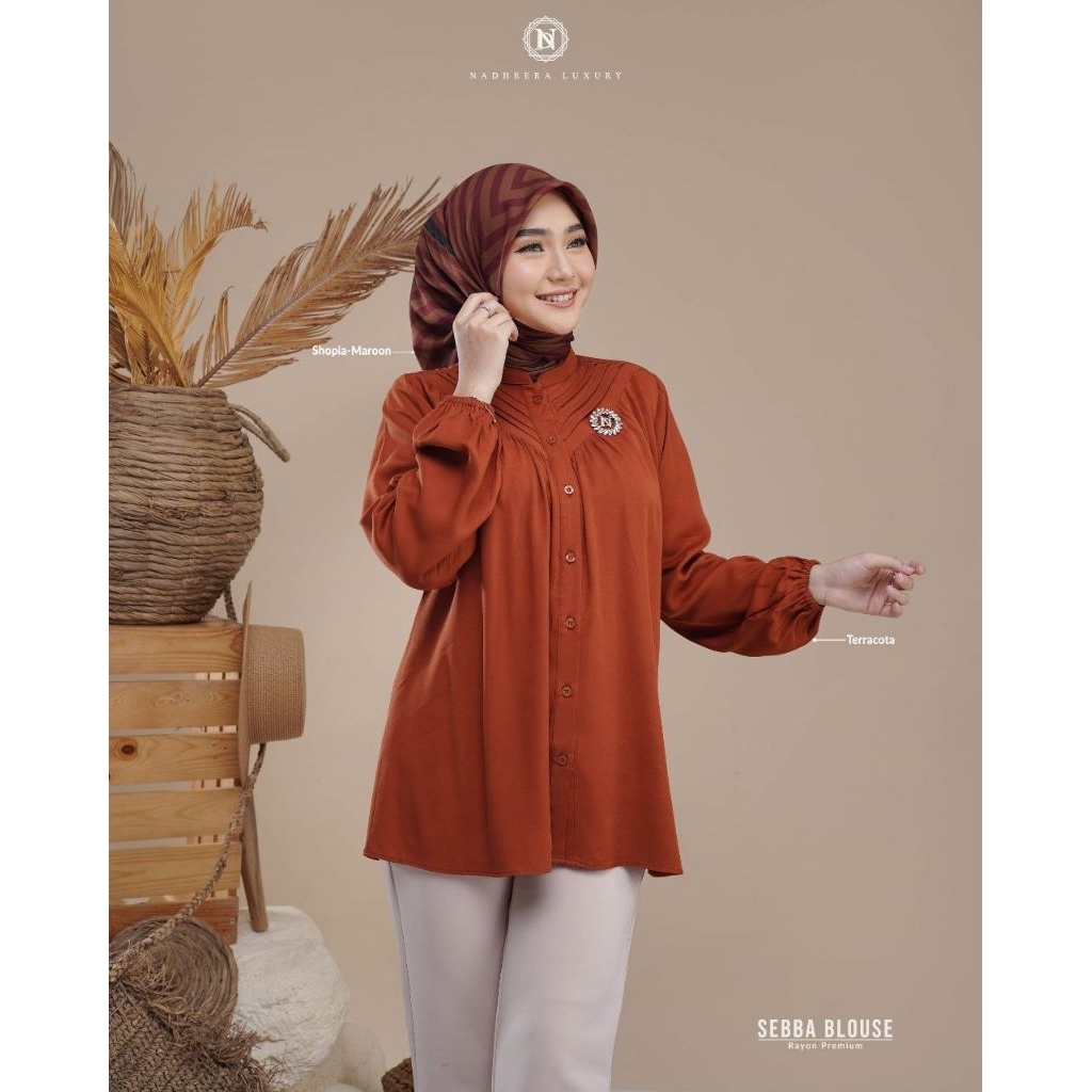 SEBBA BLOUSE BY NADHEERA LUXURY √ Blouse polos √ Blouse nadheera √ Blouse rayon