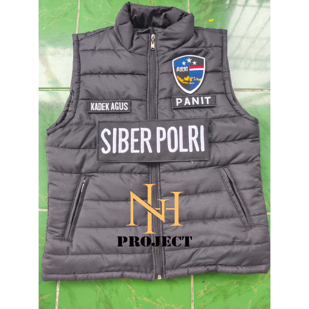 JAKET  SIBER POLRI VEST GELEMBUNG SIBER POLRI CUSTOM BORDIR