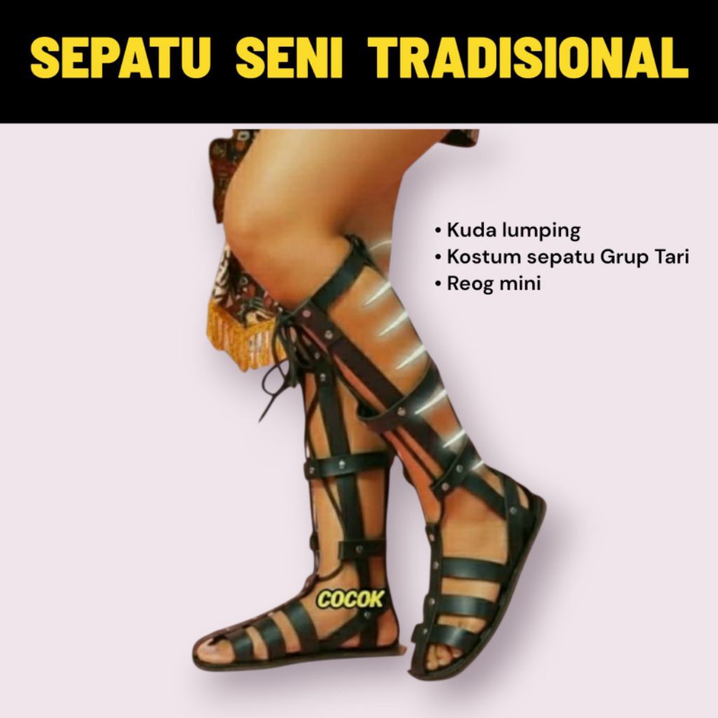 Sepatu Seni Tradisional - Kuda Lumping, Kentongan, Reog Mini, Kostum Tari Lengkap