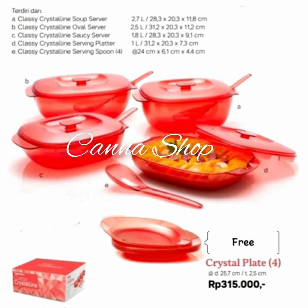 Crystalline Set Peach Tupperware