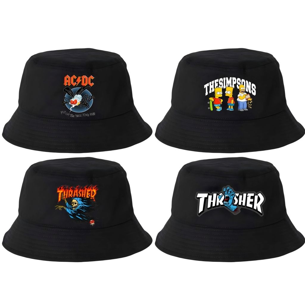 Topi Bucket Hat Anak Topi Distro Anak Topi Rimba Motif Band