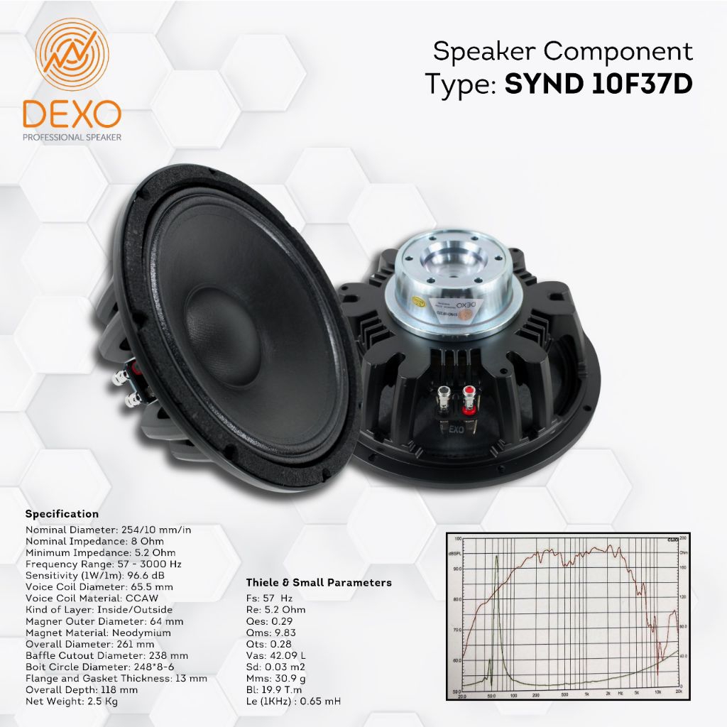 SPEAKER 10IN DEXO / SPEAKER 10F37D DEXO / SPEAKER 10F37D-16 / SPEAKER DEXO