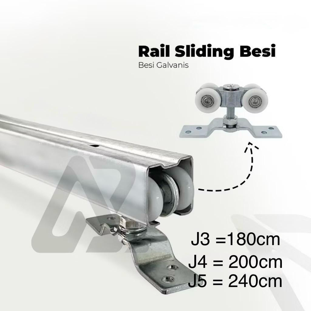 REL RAIL PINTU GESER SLIDING DOOR GALVANIS