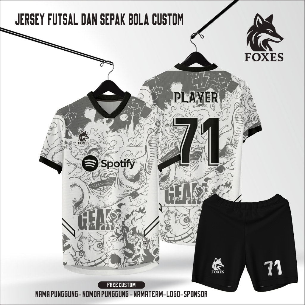 JERSEY CUSTOM FUTSAL SEPAKBOLA VOLI FREE DESIGN LOGO SPONSOR FULL PRINTING