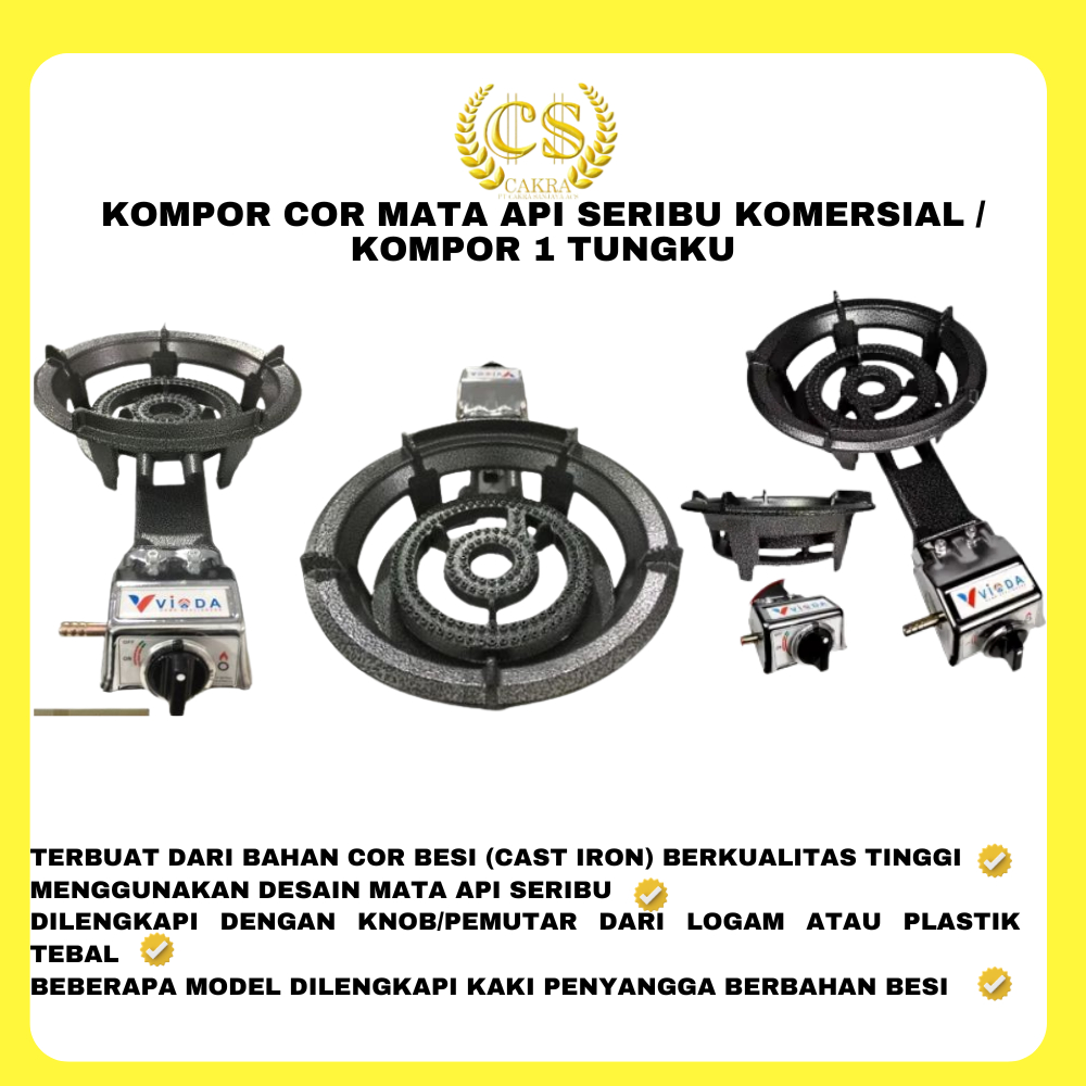 CS Kompor COR Mata Api Seribu Komersial / Kompor 1 Tungku