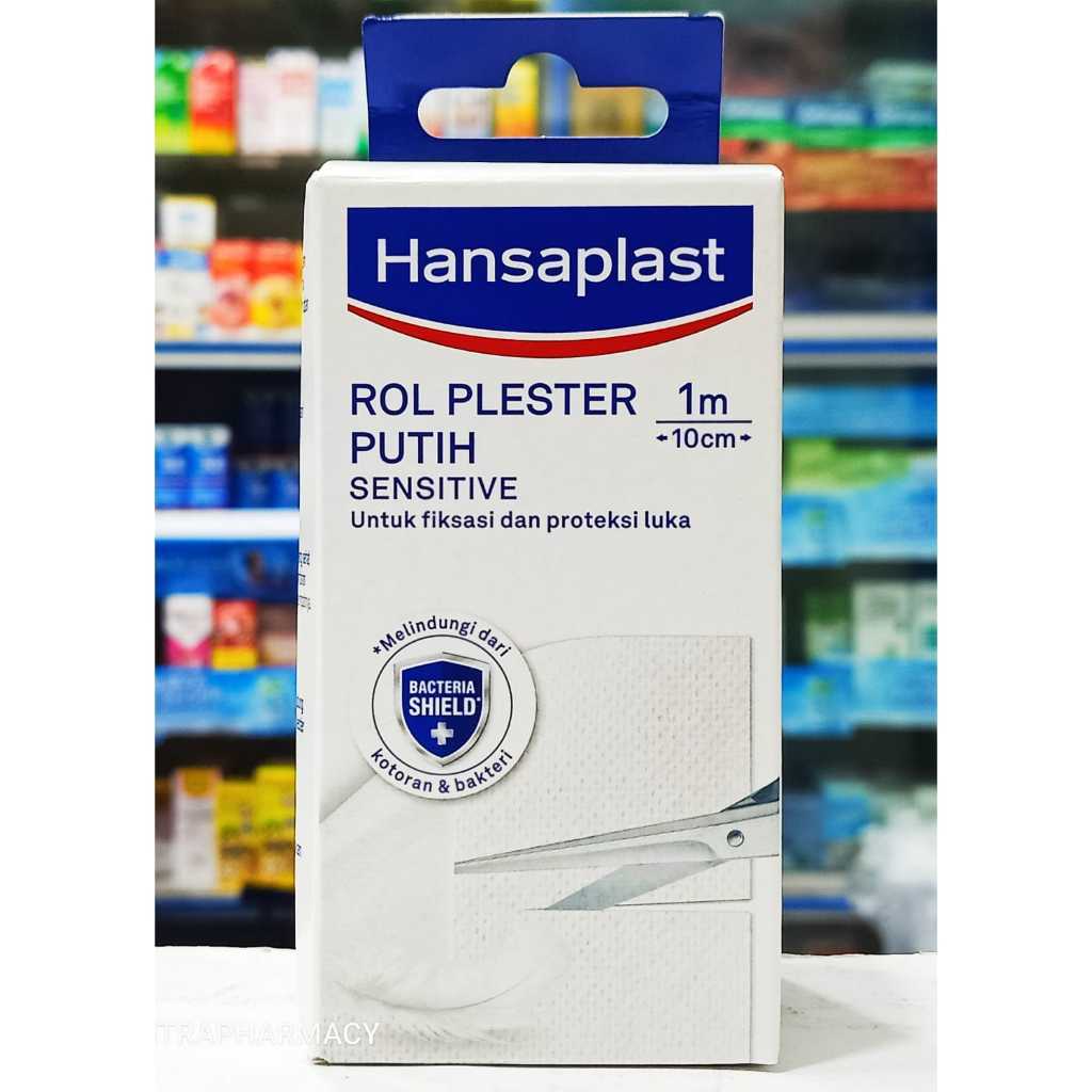 HANSAPLAST ROL PLESTER PUTIH SENSITIVE 1 KOTAK (1M X 10CM) - PLESTER UNTUK FIKSASI DAN PROTEKSI LUKA