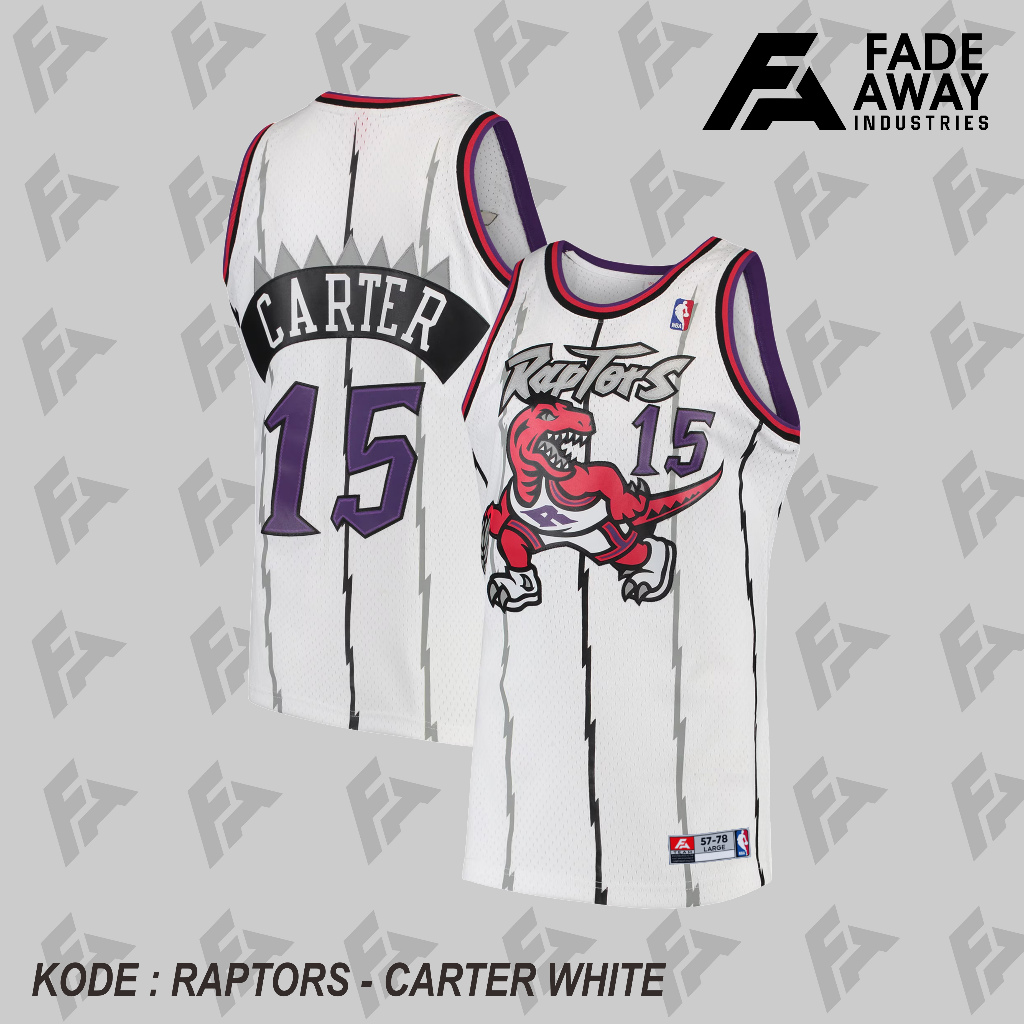 JERSEY BASKETBALL CARTER #15 RAPTORS PUTIH
