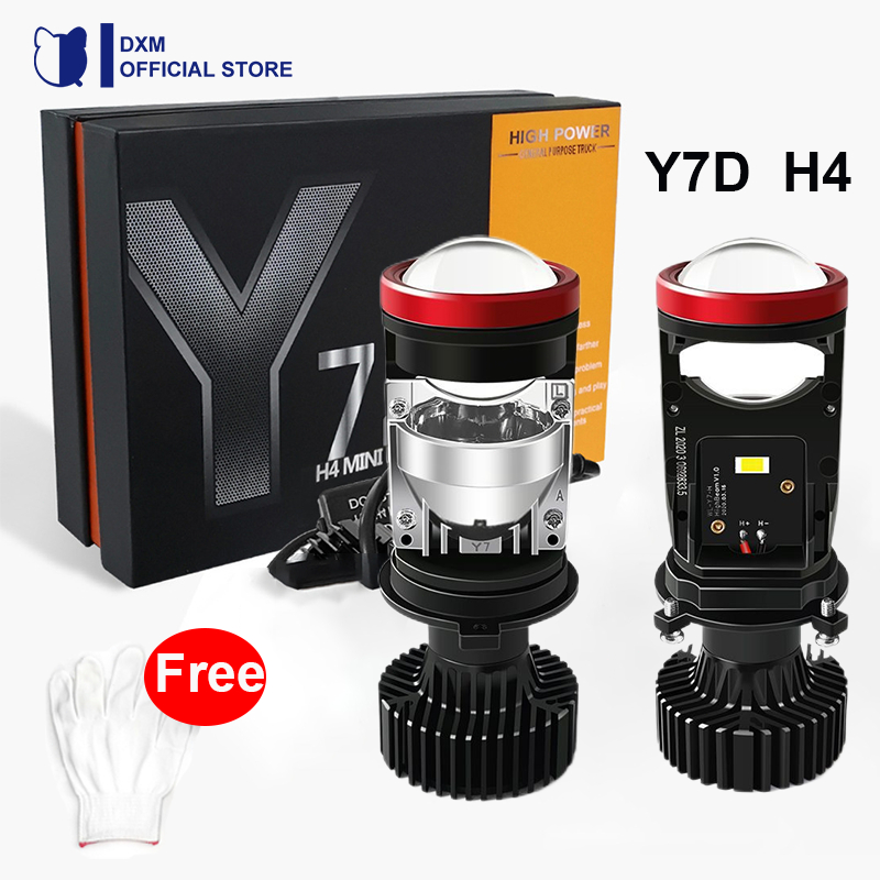Y7D LAMPU LED MOBIL MOTOR H4 MINI PROJEKTOR PROJIE Y7D ORIGINAL SUPER TERANG