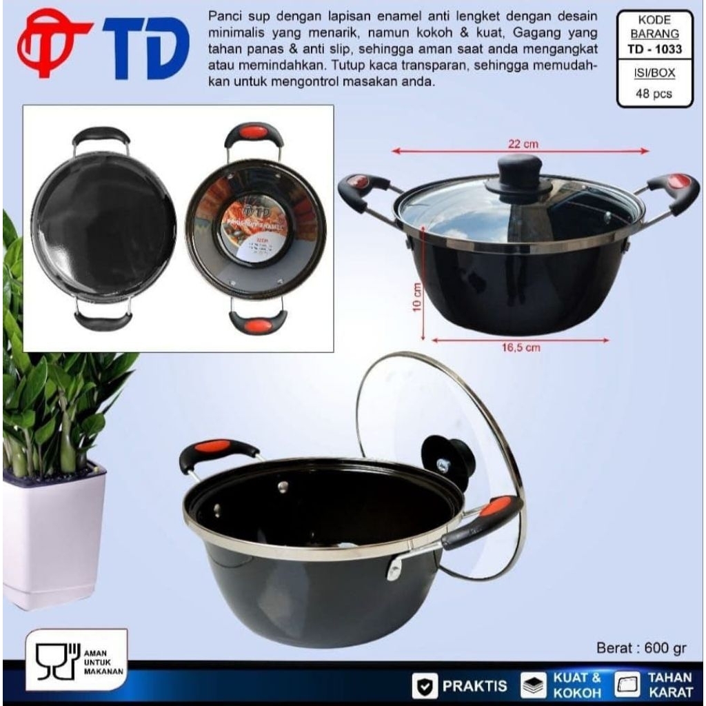 Panci Kuah Enamel 22cm TD