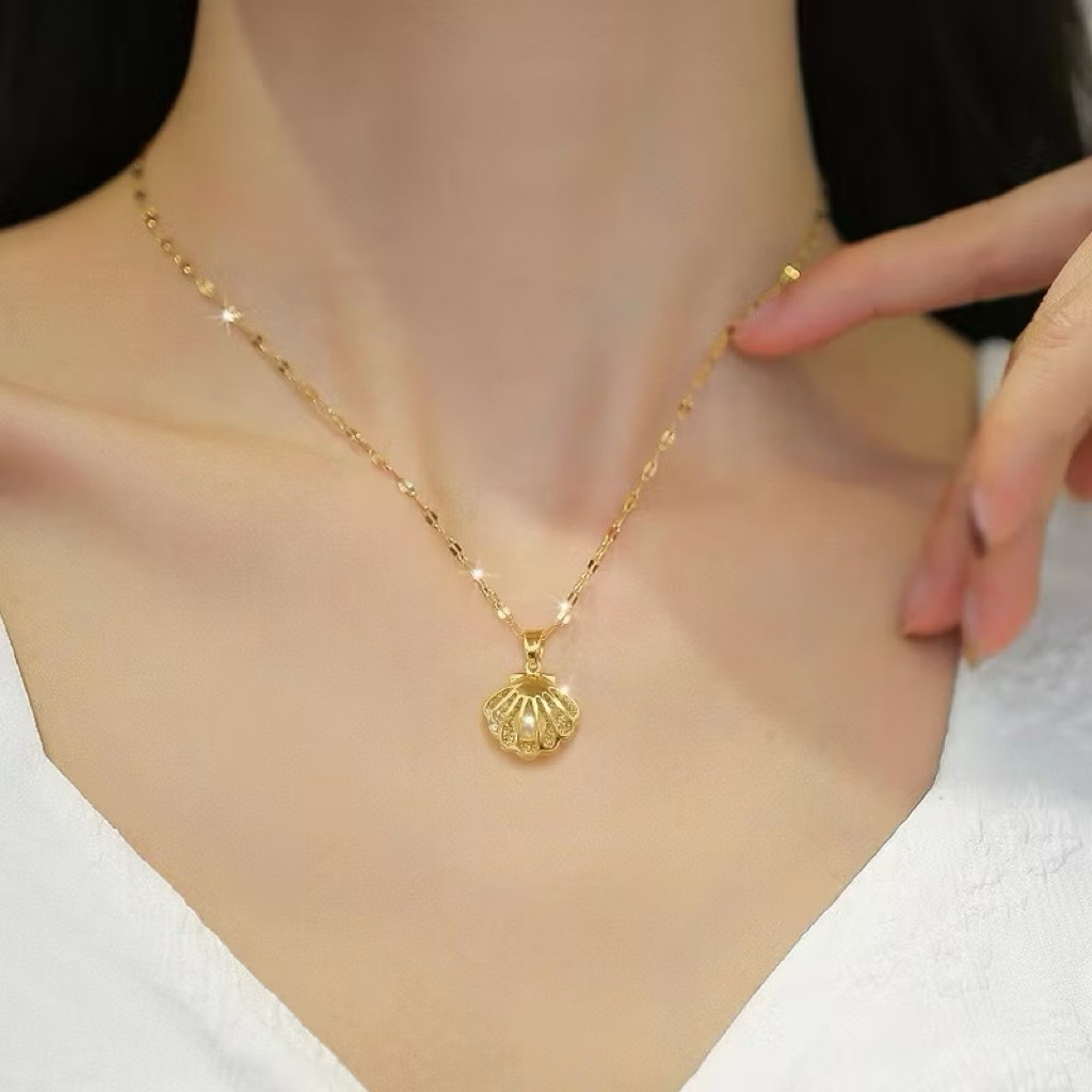Kalung Fashion Wanita Kerang Mutiara Terbaru