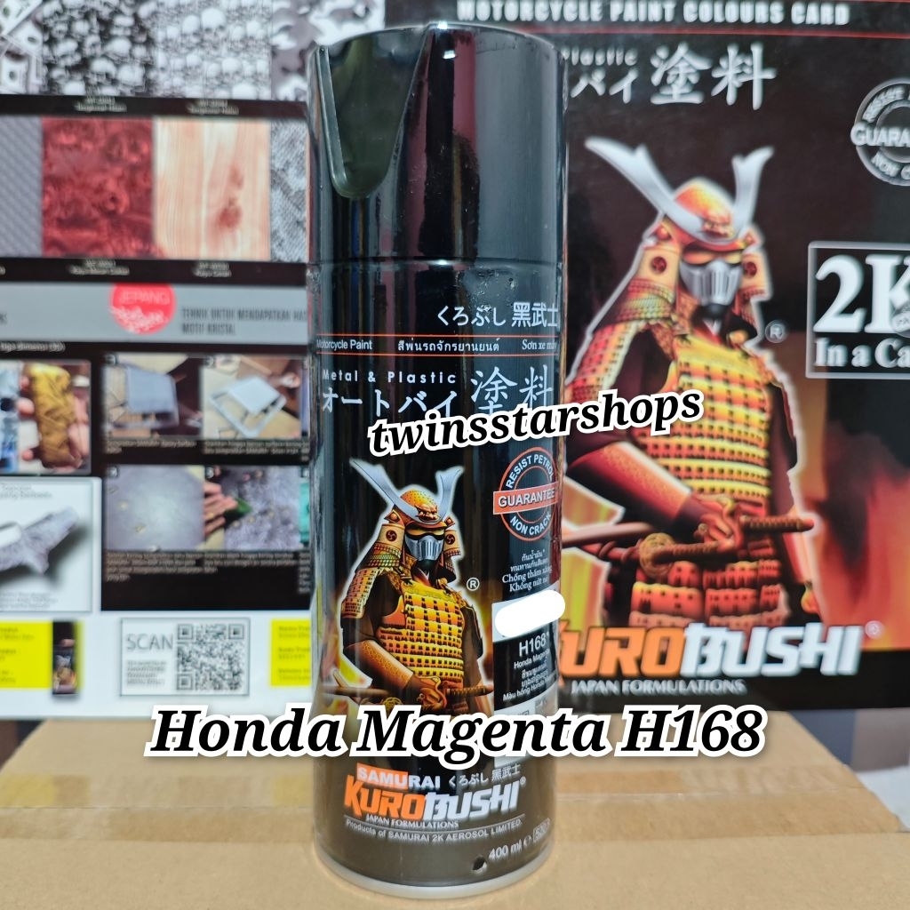 Pilok Pilox Pylox Cat Samurai Honda Magenta H168 Pink Glossy Mengkilap 400cc Spray Paint