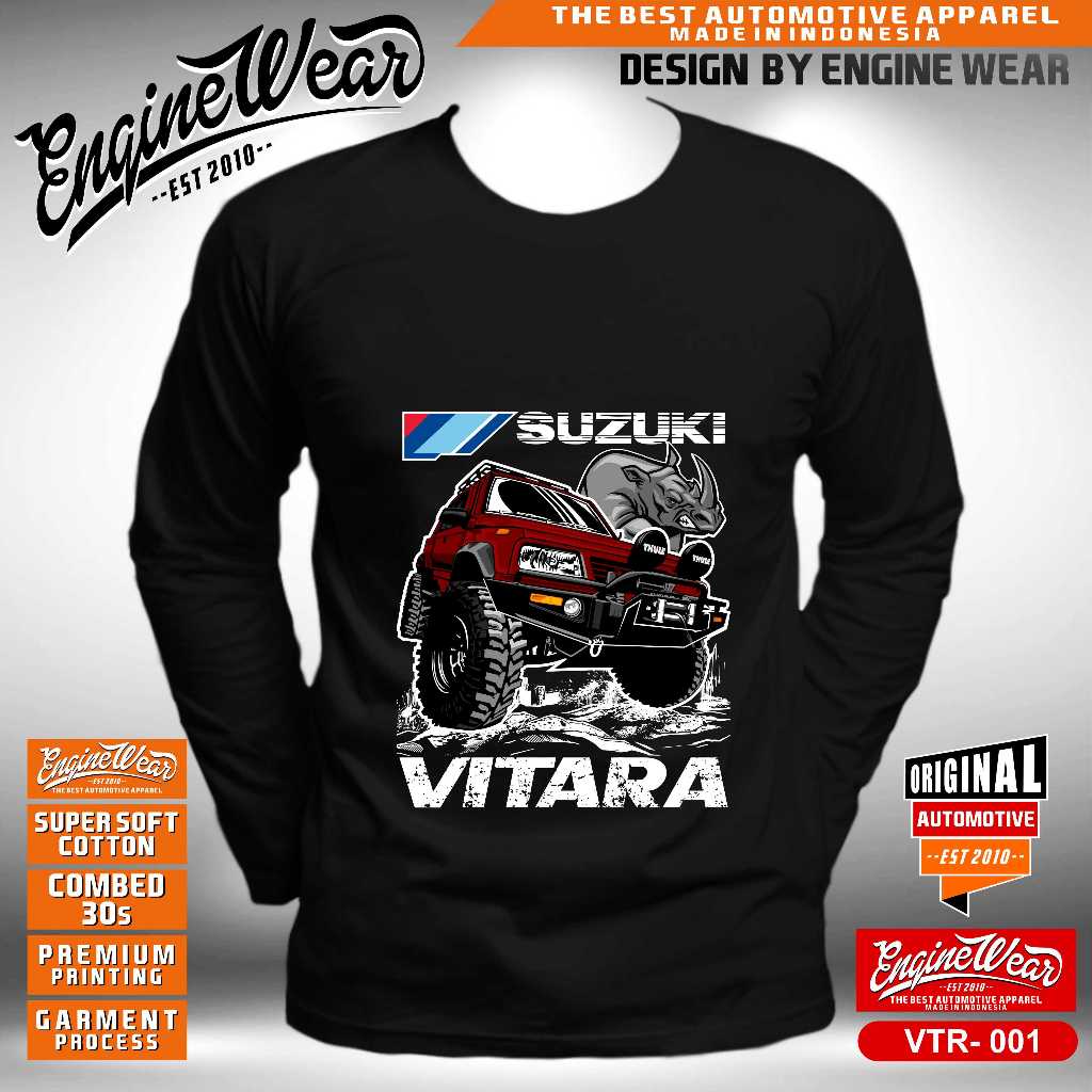 Kaos suzuki vitara tshirt vitara offroad sidekick escudo baju mobil jeep otomotif mrh
